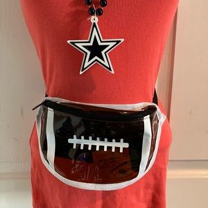 Clear stadium football fanny pack
